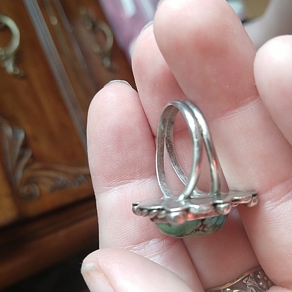 Native American sterling silver 925 turquoise ring vintage - Picture 9 of 13